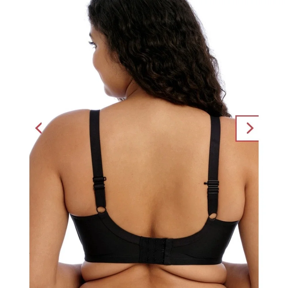 Elomi Energise EL8041 Underwire Sports Bra Black 40HH UK 40L US NWT Gym